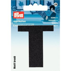 Prym Alphabet Letter Patch Motif Letter T - Black - each Prym Alphabet Letter Patch Motif Letter T - Black - each