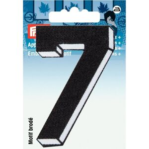 Prym Number Patch Motif Small Number 7 - Black - each Prym Number Patch Motif Small Number 7 - Black - each
