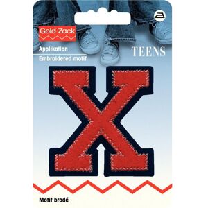 Prym Alphabet Letter Patch Motif Red & Navy Blue - Letter X - each Prym Alphabet Letter Patch Motif Red & Navy Blue - Letter X - each