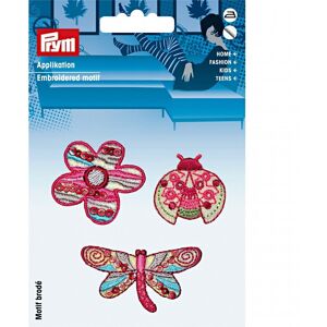 Prym Patch Motif Flower Butterfly - per pack of 3 Prym Patch Motif Flower Butterfly - per pack of 3