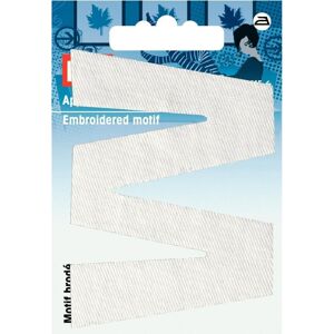 Prym Alphabet Letter Patch Motif Letter W - White - each Prym Alphabet Letter Patch Motif Letter W - White - each