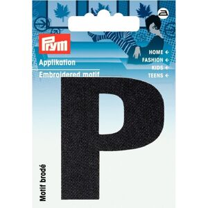 Prym Alphabet Letter Patch Motif Letter P - Black - each Prym Alphabet Letter Patch Motif Letter P - Black - each