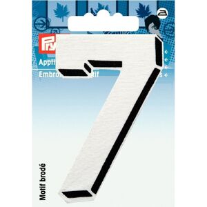 Prym Number Patch Motif Small Number 7 - White - each Prym Number Patch Motif Small Number 7 - White - each