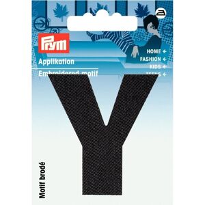 Prym Alphabet Letter Patch Motif Letter Y - Black - each Prym Alphabet Letter Patch Motif Letter Y - Black - each