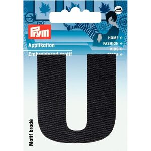 Prym Alphabet Letter Patch Motif Letter U - Black - each Prym Alphabet Letter Patch Motif Letter U - Black - each