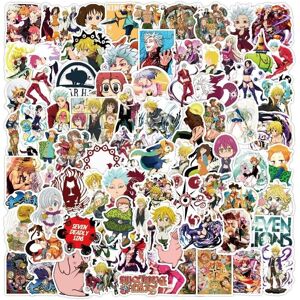 TIANCI 100Pcs Anime Sticker The 7 Deadly Sins Graffiti Waterproof Suitcase Scooter Wate TIANCI 100Pcs Anime Sticker The 7 Deadly Sins Graffiti Waterproof Suitcase Scooter Wate