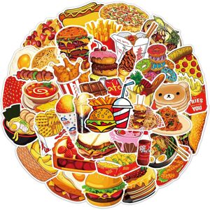 TIANCI Food Stickers, 50Pcs Cute Stickers Chips Hamburger Yummy Aesthetic Waterproof fo TIANCI Food Stickers, 50Pcs Cute Stickers Chips Hamburger Yummy Aesthetic Waterproof fo