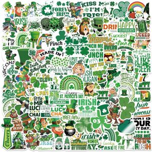 TIANCI St Patrick's Day Stickers, 100 pcs Repeating Shamrock Leprechaun Irish Holiday S TIANCI St Patrick's Day Stickers, 100 pcs Repeating Shamrock Leprechaun Irish Holiday S