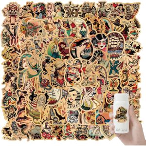 TIANCI Vintage Stickers for Laptop Waterproof Western Girls Stickers Exquisite Pattern TIANCI Vintage Stickers for Laptop Waterproof Western Girls Stickers Exquisite Pattern