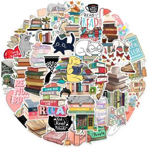 TIANCI Reading Books Stickers for Kids Water Bottle, 50pcs Cute Waterproof Vinyl Decal TIANCI Reading Books Stickers for Kids Water Bottle, 50pcs Cute Waterproof Vinyl Decal