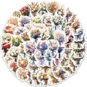 TIANCI Cute Flower Stickers for Girl Water Bottle, 60pcs Love Bouquet Aesthetic Waterpr TIANCI Cute Flower Stickers for Girl Water Bottle, 60pcs Love Bouquet Aesthetic Waterpr