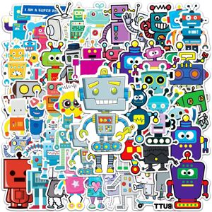 TIANCI 50pcs Colorful Robots Vinyl PVC Waterproof Cute Fun Cartoon Doodle Stickers,Funn TIANCI 50pcs Colorful Robots Vinyl PVC Waterproof Cute Fun Cartoon Doodle Stickers,Funn