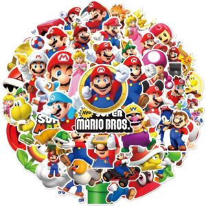 TIANCI 50PCS Super Mario Merchandise Stickers, Cartoon Game Vinyl Sticker for Laptop Wa TIANCI 50PCS Super Mario Merchandise Stickers, Cartoon Game Vinyl Sticker for Laptop Wa
