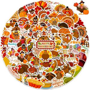 TIANCI Thanksgiving Stickers Pack 100 Pcs Cute Thanksgiving Vinyl Stickers for Water Bo TIANCI Thanksgiving Stickers Pack 100 Pcs Cute Thanksgiving Vinyl Stickers for Water Bo