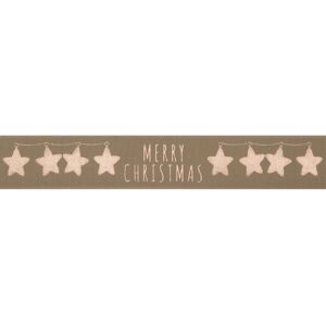 Berisfords 15mm Merry Stars Ribbon - Rose - per metre Berisfords 15mm Merry Stars Ribbon - Rose - per metre