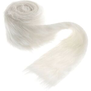 Minerva 80mm Faux Fur Trim White - each Minerva 80mm Faux Fur Trim White - each