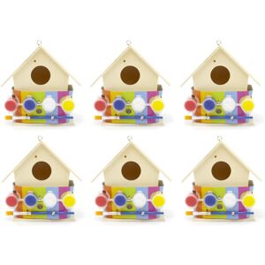 Carousel Pack Of 6 Art And Craft Set Childrens Paint Your Own Bird House Diy Bird House Carousel Pack Of 6 Art And Craft Set Childrens Paint Your Own Bird House Diy Bird House