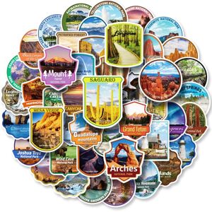 TIANCI 62Pcs National Park Sticker Forest Adventure Nature Stickers Waterproof Vinyl Tr TIANCI 62Pcs National Park Sticker Forest Adventure Nature Stickers Waterproof Vinyl Tr