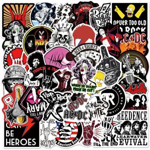 TIANCI 50PCS Rock Band Stickers,Rock n Roll Stickers Waterproof Vinyl Rock Stickers for TIANCI 50PCS Rock Band Stickers,Rock n Roll Stickers Waterproof Vinyl Rock Stickers for