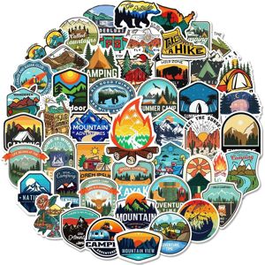 TIANCI 50 PCS Outdoor Adventure Sticker Waterproof Vinyl Hiking Camping Wilderness Natu TIANCI 50 PCS Outdoor Adventure Sticker Waterproof Vinyl Hiking Camping Wilderness Natu
