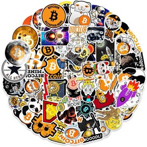 TIANCI 50Pcs Bitcoin Stickers,Dogecoin Vinyl Waterproof Decals for Laptop,Bumper,Skateb TIANCI 50Pcs Bitcoin Stickers,Dogecoin Vinyl Waterproof Decals for Laptop,Bumper,Skateb