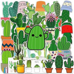 TIANCI 50 PCS Cactus Stickers Vinyl Waterproof Stickers for Laptop,Water Bottles,Skateb TIANCI 50 PCS Cactus Stickers Vinyl Waterproof Stickers for Laptop,Water Bottles,Skateb