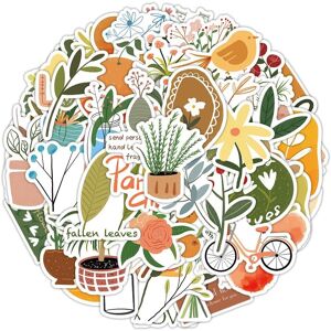 TIANCI 60Pcs Aesthetic Stickers for Water Bottle, Waterproof Plant Stickers Pack for La TIANCI 60Pcs Aesthetic Stickers for Water Bottle, Waterproof Plant Stickers Pack for La