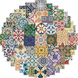 TIANCI 60Pcs Tile Stickers Pack, Waterproof Graffiti Stickers for Laptop Water Bottle H TIANCI 60Pcs Tile Stickers Pack, Waterproof Graffiti Stickers for Laptop Water Bottle H