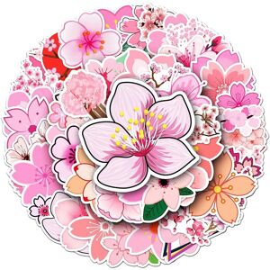 TIANCI Vibrant Sakura Vinyl Stickers,Aesthetic Waterproof Stickers for Water Bottle Ta TIANCI Vibrant Sakura Vinyl Stickers,Aesthetic Waterproof Stickers for Water Bottle Ta