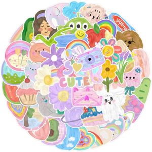 TIANCI 50 Pcs Aesthetic Stickers,VSCO Stickers Pack Waterproof Vinyl for Water Bottle,L TIANCI 50 Pcs Aesthetic Stickers,VSCO Stickers Pack Waterproof Vinyl for Water Bottle,L