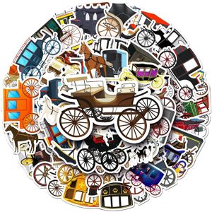 TIANCI Carriage Stickers 50 Pcs Cartoon Waterproof Vinyl Stickers for Hydroflasks Lapto TIANCI Carriage Stickers 50 Pcs Cartoon Waterproof Vinyl Stickers for Hydroflasks Lapto