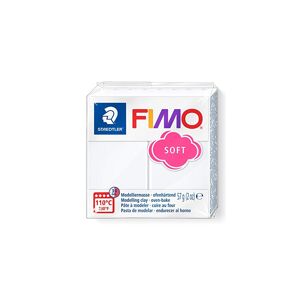 STAEDTLER 8020-0 FIMO Soft Oven-Hardening Polymer Modelling Clay - White (1 x 57