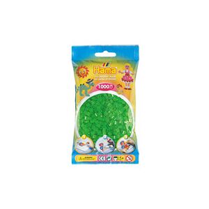 Hama 1000 Midi Beads In Bag Cylindrical Plastic - Neon Green Hama 1000 Midi Beads In Bag Cylindrical Plastic - Neon Green