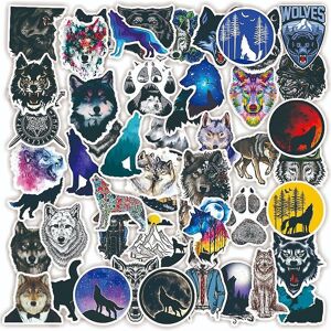 Unbranded Wild Wolf Stickers,50pcs Cool Wolf Waterproof Vinyl Stickers For Water Bottles,l Unbranded Wild Wolf Stickers,50pcs Cool Wolf Waterproof Vinyl Stickers For Water Bottles,l