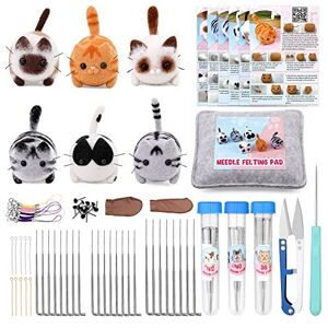 NAMOON Needle Felting Starter Kit, Wool Roving Set and Needle Felting Tool, Wool Feltin NAMOON Needle Felting Starter Kit, Wool Roving Set and Needle Felting Tool, Wool Feltin