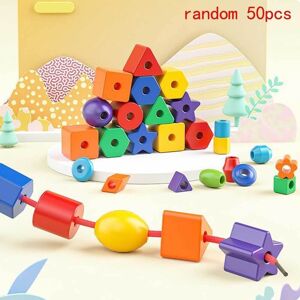 CLOSKYE 50Pcs Beaded Lacing Beads & Building Block Toy Set for DIY Bracelets Portable AB CLOSKYE 50Pcs Beaded Lacing Beads & Building Block Toy Set for DIY Bracelets Portable AB