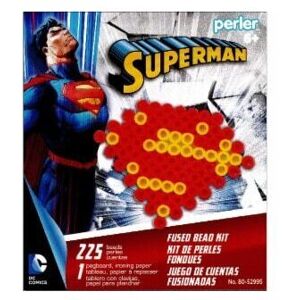 Perler Beads Perler Bead Superman Emblem Craft Kit (R) - 225 Beads, Pegboard, Pattern & Ironi Perler Beads Perler Bead Superman Emblem Craft Kit (R) - 225 Beads, Pegboard, Pattern & Ironi
