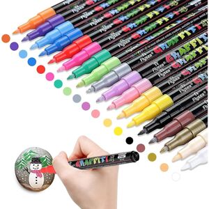 Unbranded Acrylic Paint Pens For Rock Painting Kit, Glass,craft,ceramic, Stone,fabric,wood Unbranded Acrylic Paint Pens For Rock Painting Kit, Glass,craft,ceramic, Stone,fabric,wood