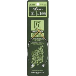 Clover Takumi Bamboo Circular Knitting Needles 9"-Size 1/2.25mm 3016 9-1 Clover Takumi Bamboo Circular Knitting Needles 9"-Size 1/2.25mm 3016 9-1