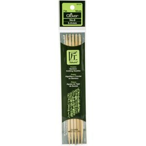 Clover Takumi Bamboo Double Point Knitting Needles 7" 5/Pkg-Size 8/5mm 3015-8 Clover Takumi Bamboo Double Point Knitting Needles 7" 5/Pkg-Size 8/5mm 3015-8
