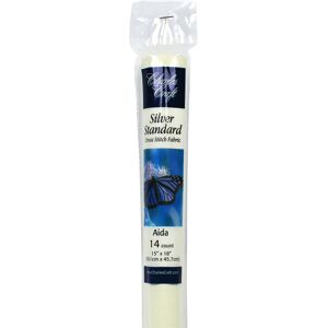 DMC Charles Craft Silver Label Aida 14 Count 15"X18" Soft Tube-Antique White TC8436P DMC Charles Craft Silver Label Aida 14 Count 15"X18" Soft Tube-Antique White TC8436P