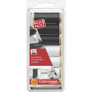 Gütermann Gutermann Sew-All Polyester Thread Set 7 Spools-Black & White 713311-1 Gütermann Gutermann Sew-All Polyester Thread Set 7 Spools-Black & White 713311-1