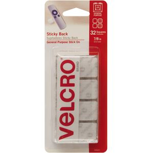 VELCRO(R) Brand Sticky Back Squares .875" 32/Pkg-White 90923 VELCRO(R) Brand Sticky Back Squares .875" 32/Pkg-White 90923