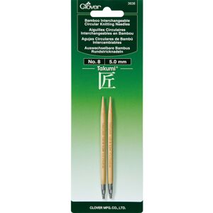 Clover Takumi Bamboo Interchangeable Circular Knitting Needles-Size 8/5mm 3638-8 Clover Takumi Bamboo Interchangeable Circular Knitting Needles-Size 8/5mm 3638-8