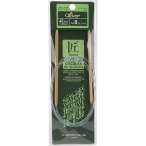 Clover Takumi Bamboo Circular Knitting Needles 48"-Size 8/5mm 1648-8 Clover Takumi Bamboo Circular Knitting Needles 48"-Size 8/5mm 1648-8