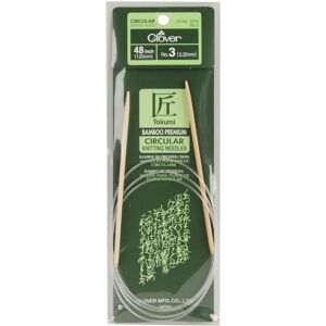 Clover Takumi Bamboo Circular Knitting Needles 48"-Size 3/3.25mm 1648-3 Clover Takumi Bamboo Circular Knitting Needles 48"-Size 3/3.25mm 1648-3