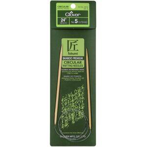 Clover Takumi Bamboo Circular Knitting Needles 24"-Size 5/3.75mm 1624-5 Clover Takumi Bamboo Circular Knitting Needles 24"-Size 5/3.75mm 1624-5