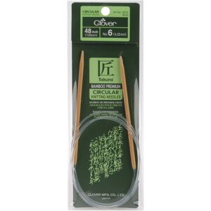 Clover Takumi Bamboo Circular Knitting Needles 48"-Size 6/4mm 1648-6 Clover Takumi Bamboo Circular Knitting Needles 48"-Size 6/4mm 1648-6