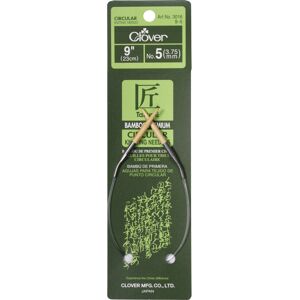 Clover Takumi Bamboo Circular Knitting Needles 9"-Size 5/3.75mm 3016 9-5 Clover Takumi Bamboo Circular Knitting Needles 9"-Size 5/3.75mm 3016 9-5