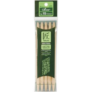 Clover Takumi Bamboo Double Point Knitting Needles 7" 5/Pkg-Size 15/10mm 3015-15 Clover Takumi Bamboo Double Point Knitting Needles 7" 5/Pkg-Size 15/10mm 3015-15